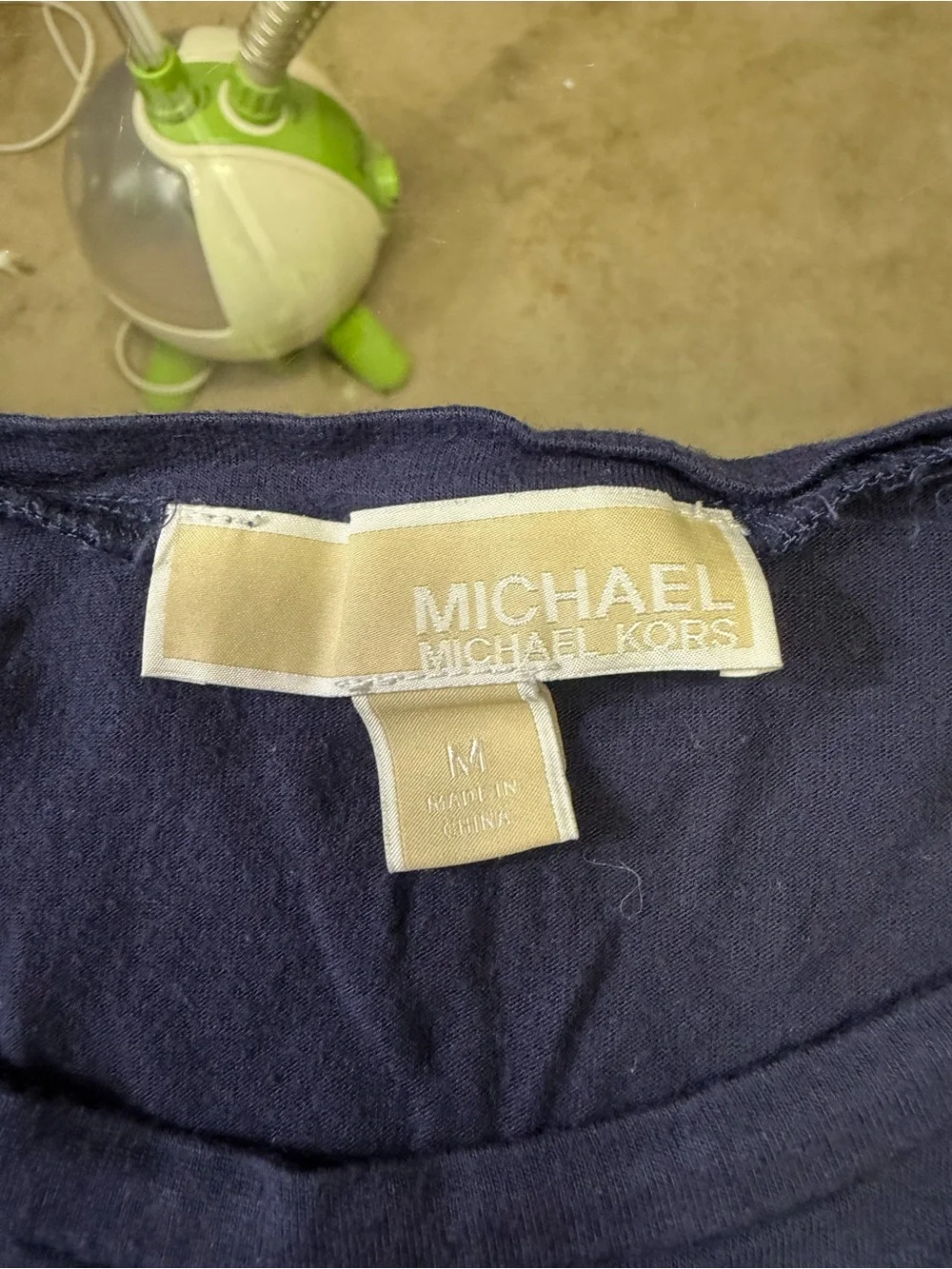 Michael Kors Two-Tone Navy Layered Sleeveless Tank